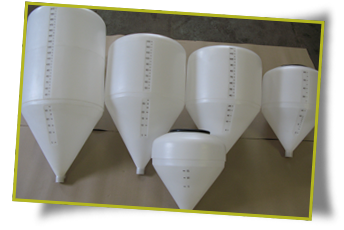 Conical based rotational moulding bio-fuel tanks